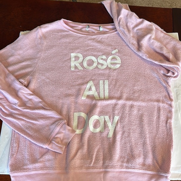 Wild fox sweater “Rose All Day”. Super cozy. Pink. Worn a few times. GUC - Picture 1 of 4